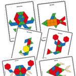 ocean animal pattern block mats printable