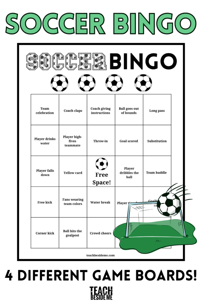soccer bingo game board