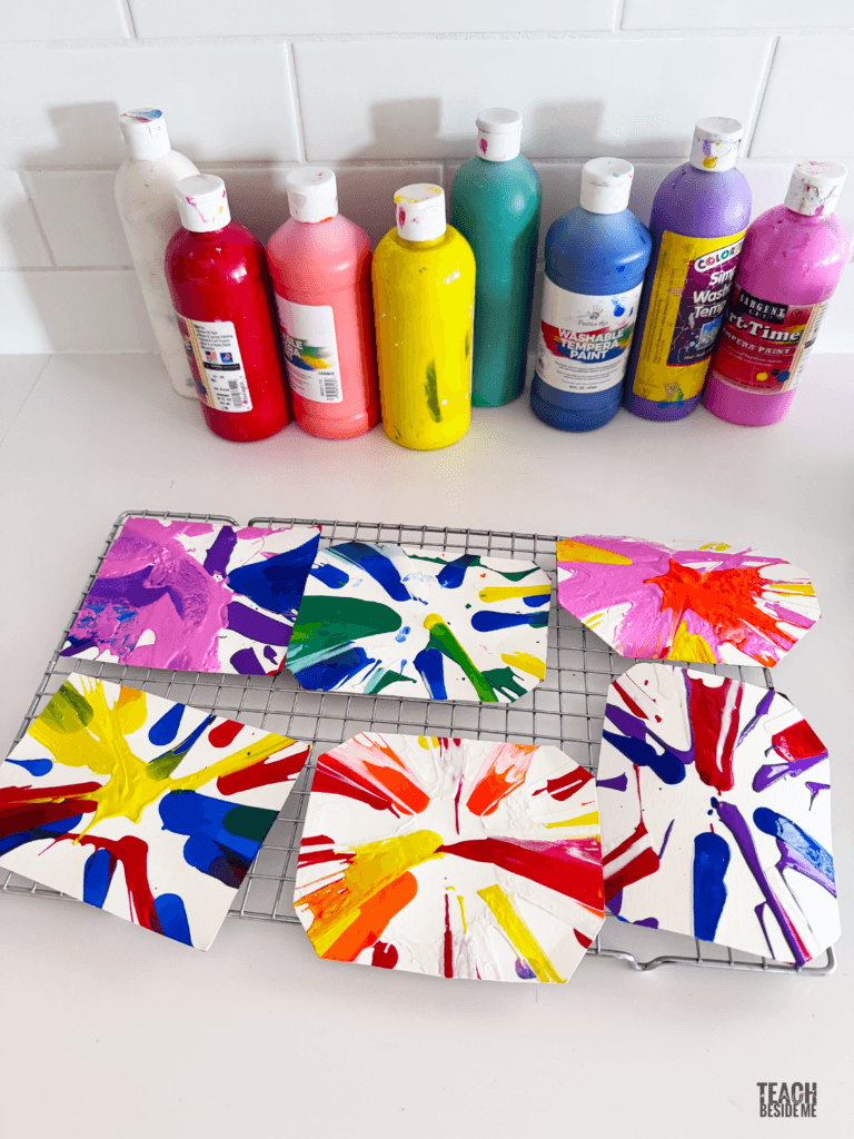 spin art painting craft for kids