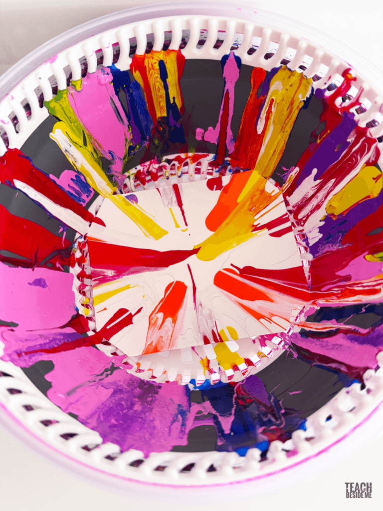summer flowers spin art craft
