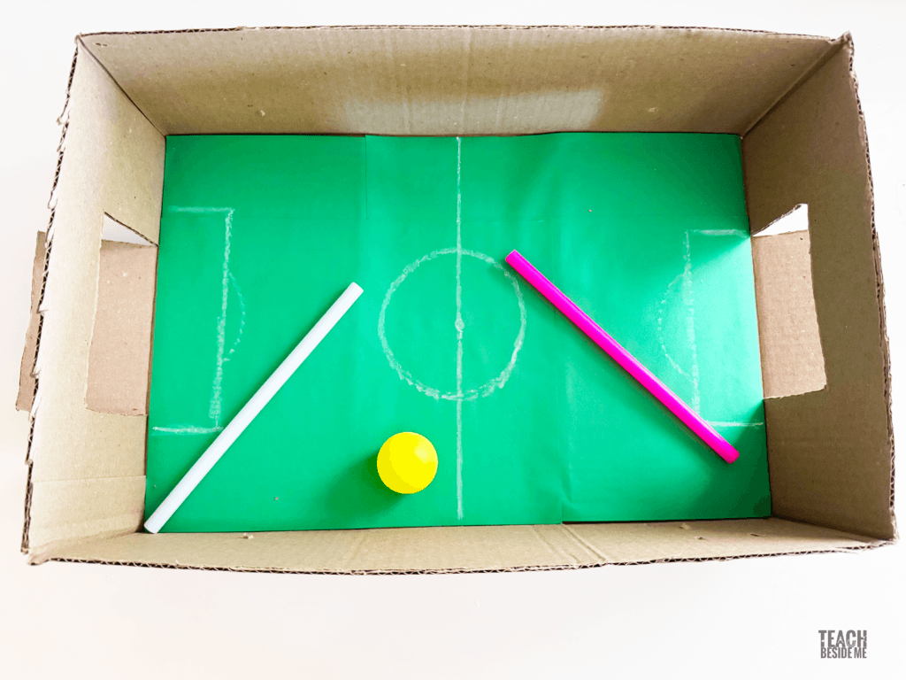 table top soccer game DIY for kids