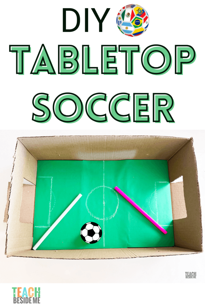 DIY tabletop soccer game for kids