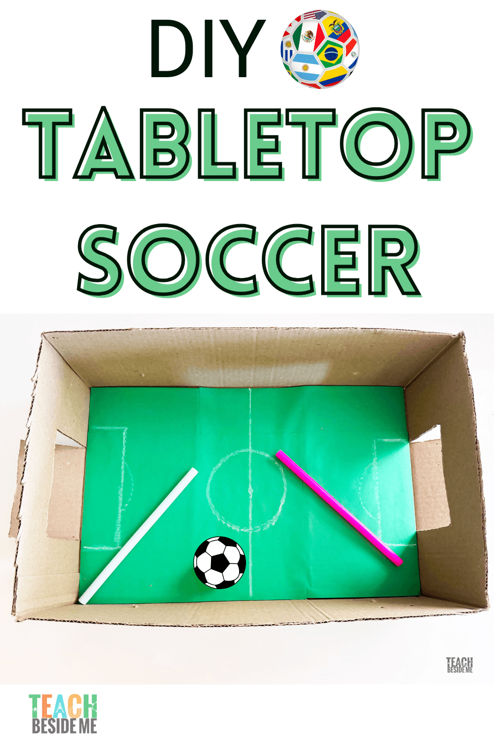 DIY tabletop soccer game for kids