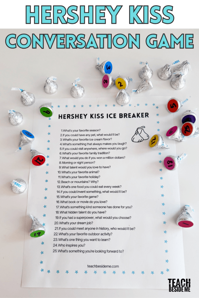 Hershey kiss ice breaker conversation game