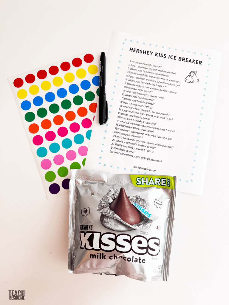 ice breaker group game with candy kisses