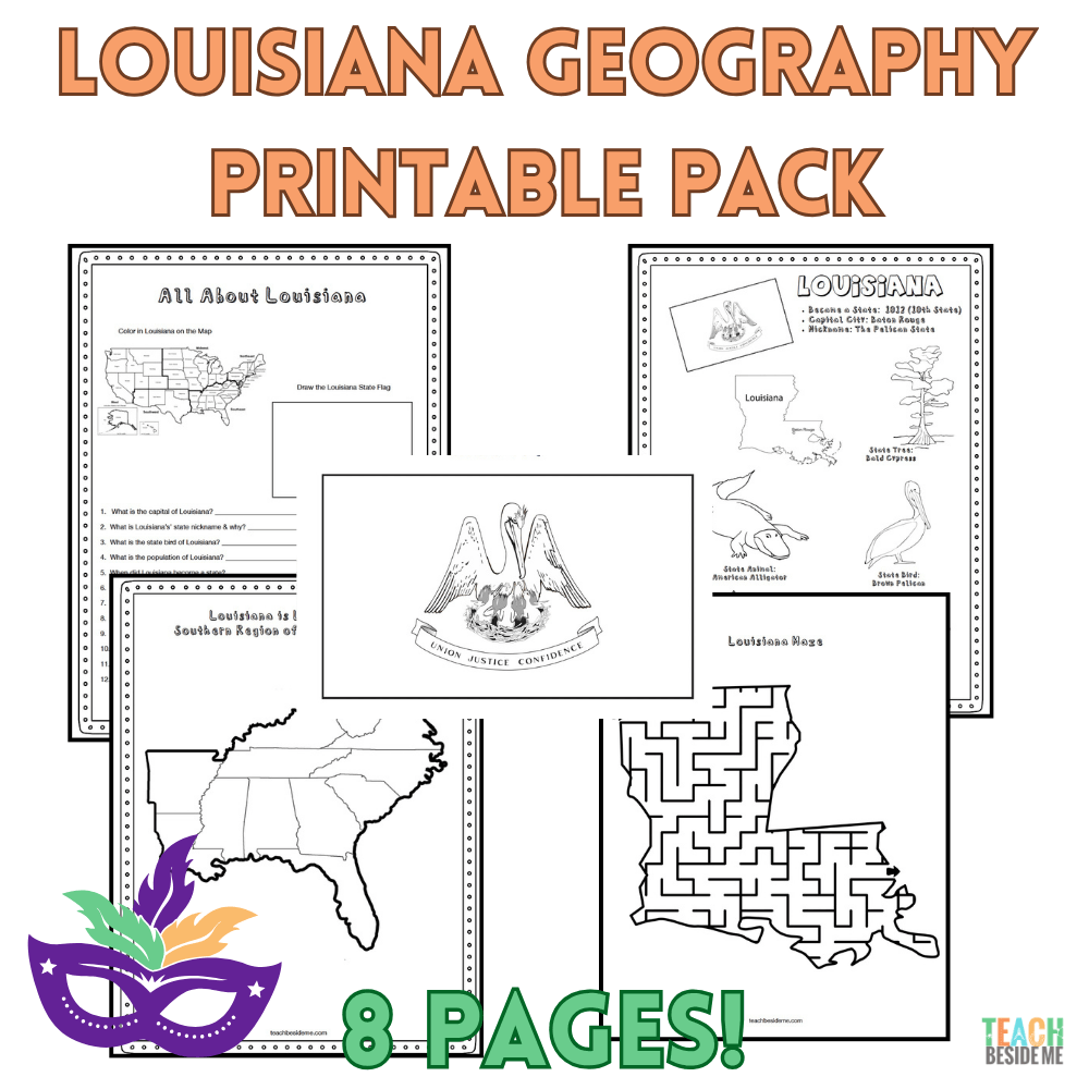 Louisiana State Geography Pack