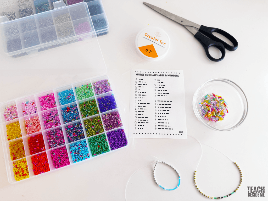 morse code activity- bracelet craft