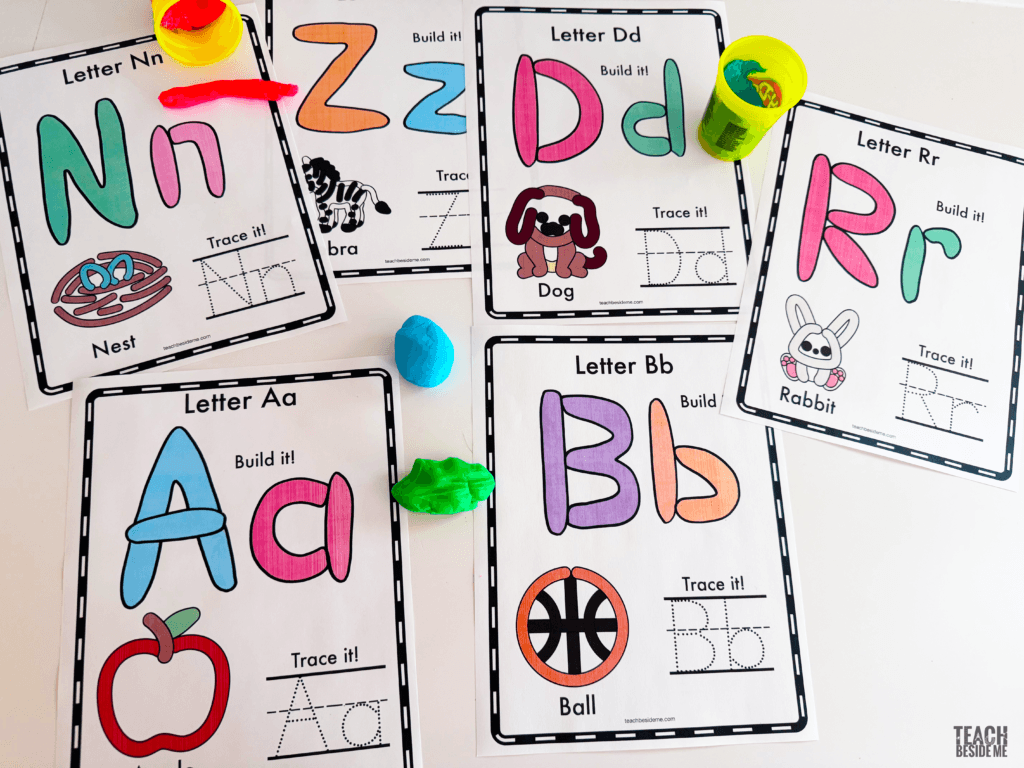 play dough mats alphabet preschool