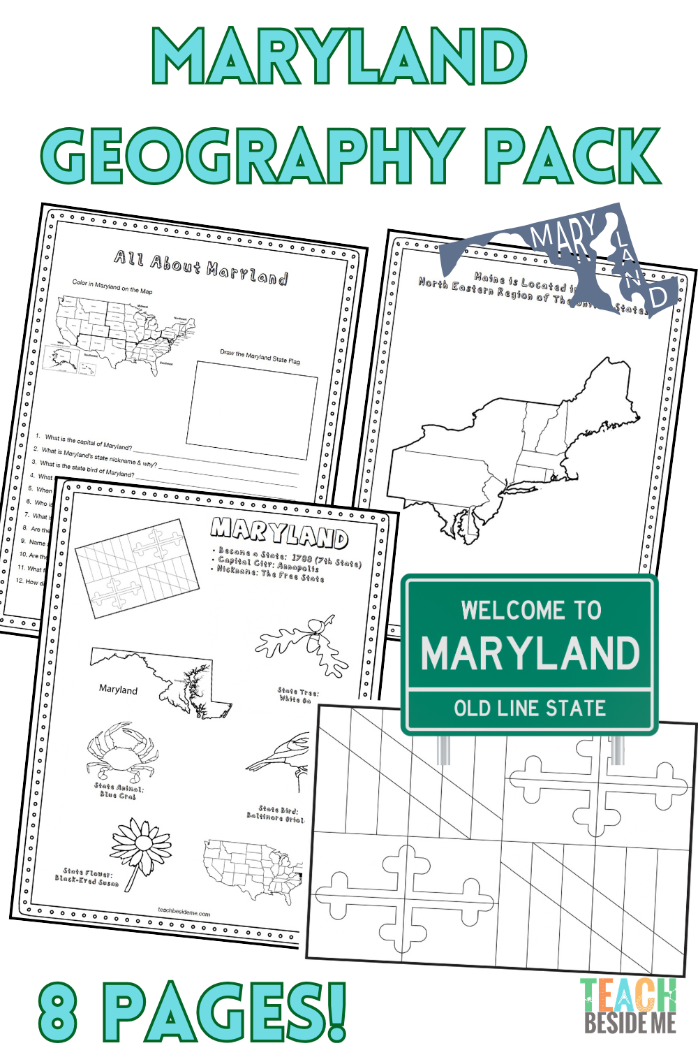Maryland geography printable