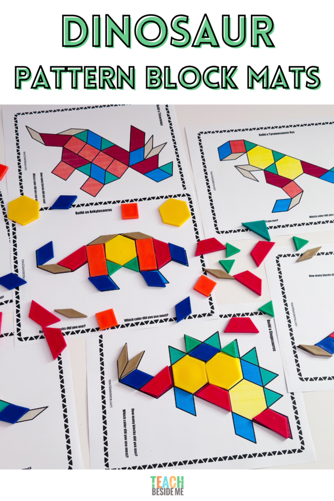 dinosaur pattern block mats