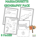 Massachusetts geography printable square