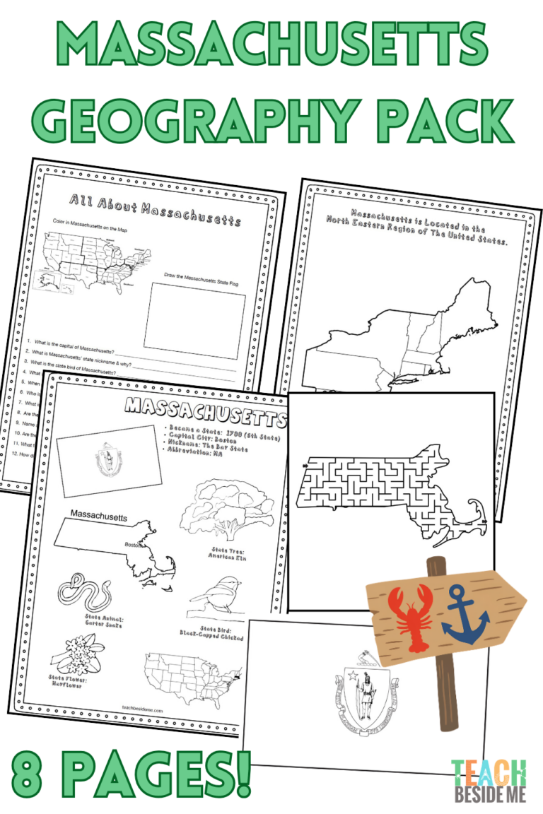 Massachusetts geography printable