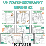 U.S. States Geography Bundle #2 – 10 State Activity Packs
