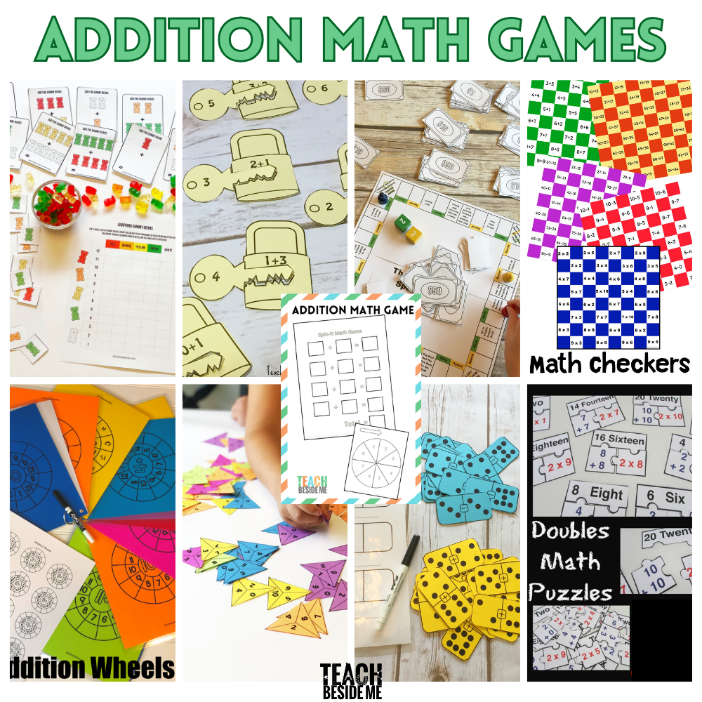 addition math games bundle