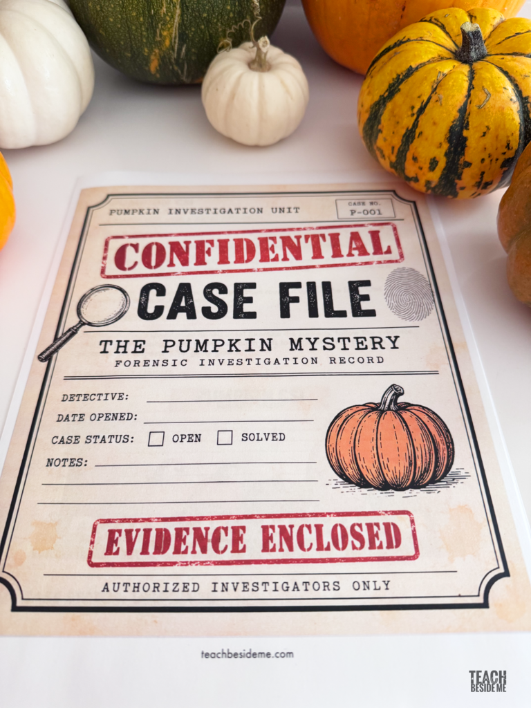 autumn pumpkin CSI Unit for kids