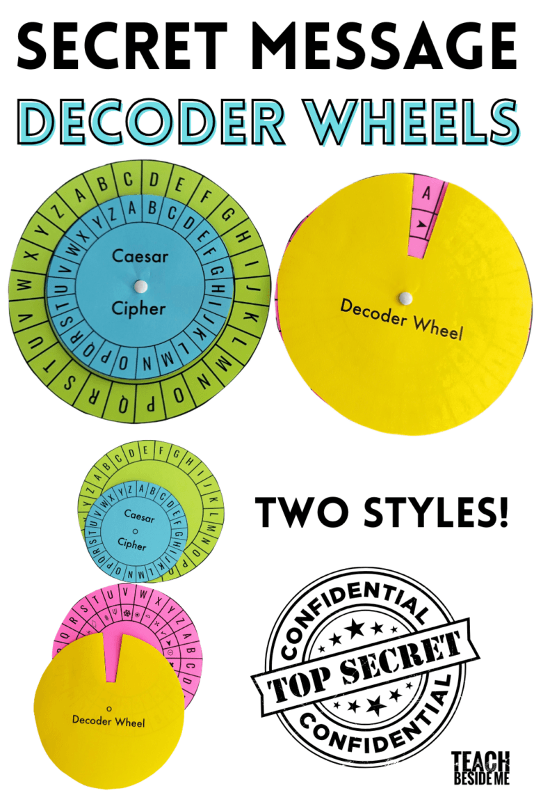 Decoder wheels printable secret codes for kids