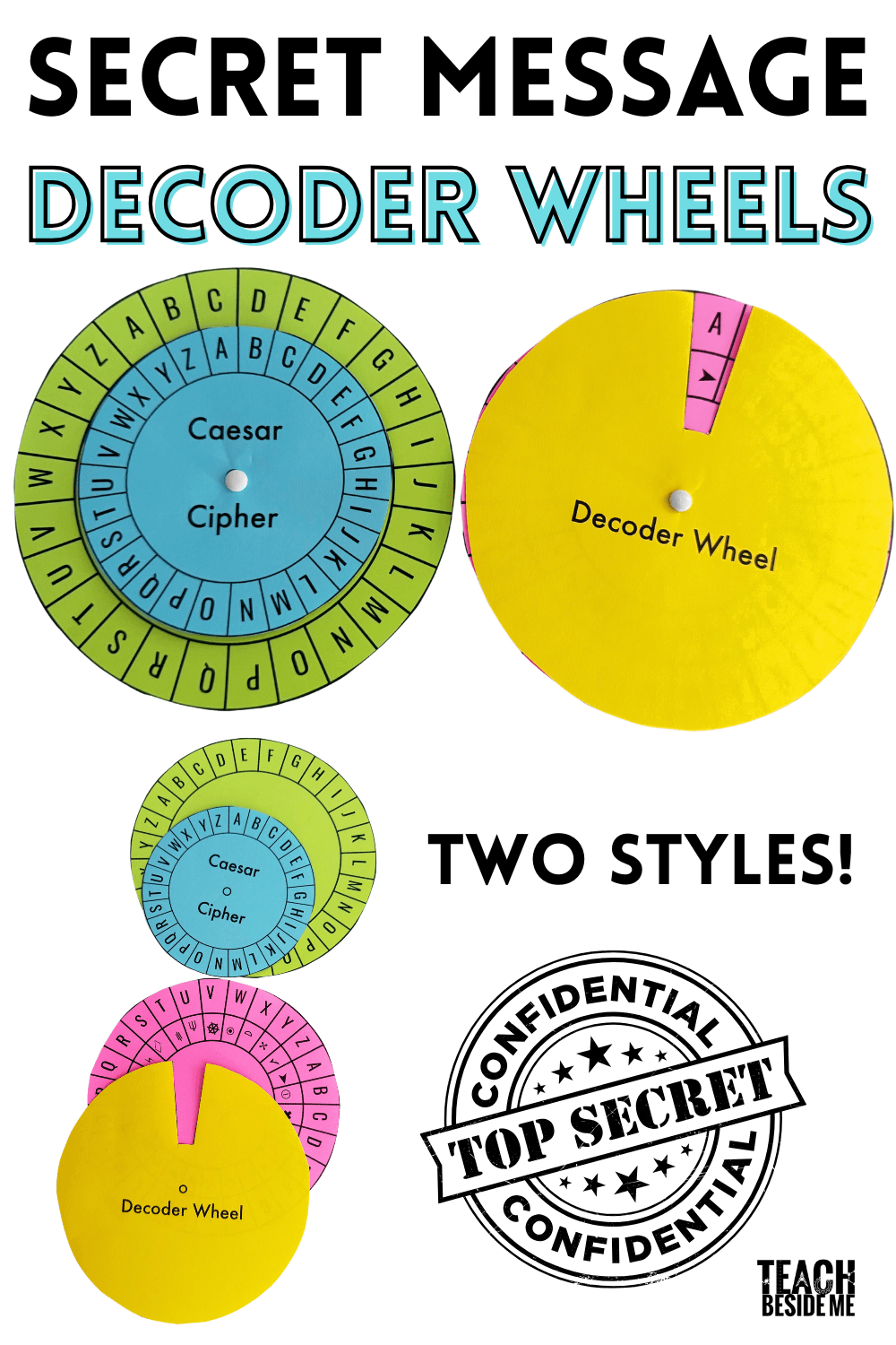 Decoder wheels printable secret codes for kids