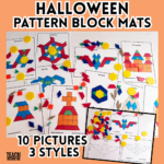 Halloween Pattern Block Mats: Printable Shape Activities