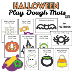 printable halloween play dough mats