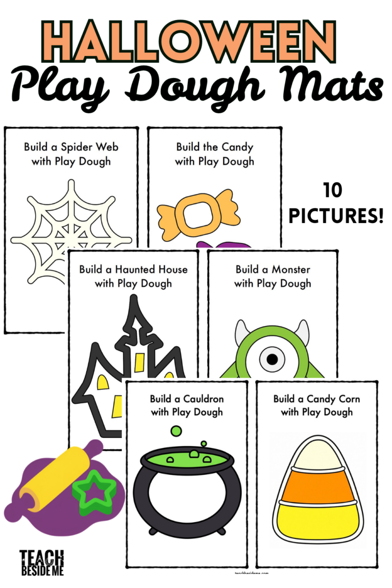 halloween play dough mats