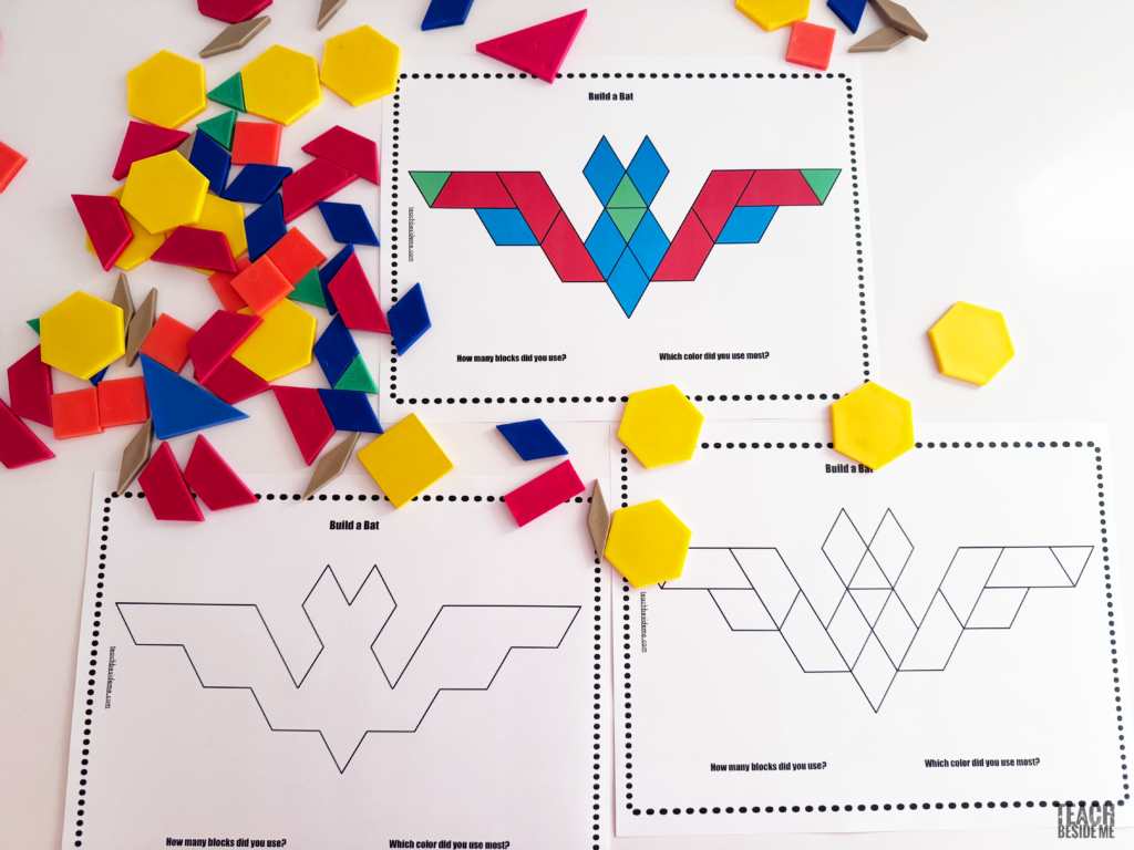 halloween shape mats bat