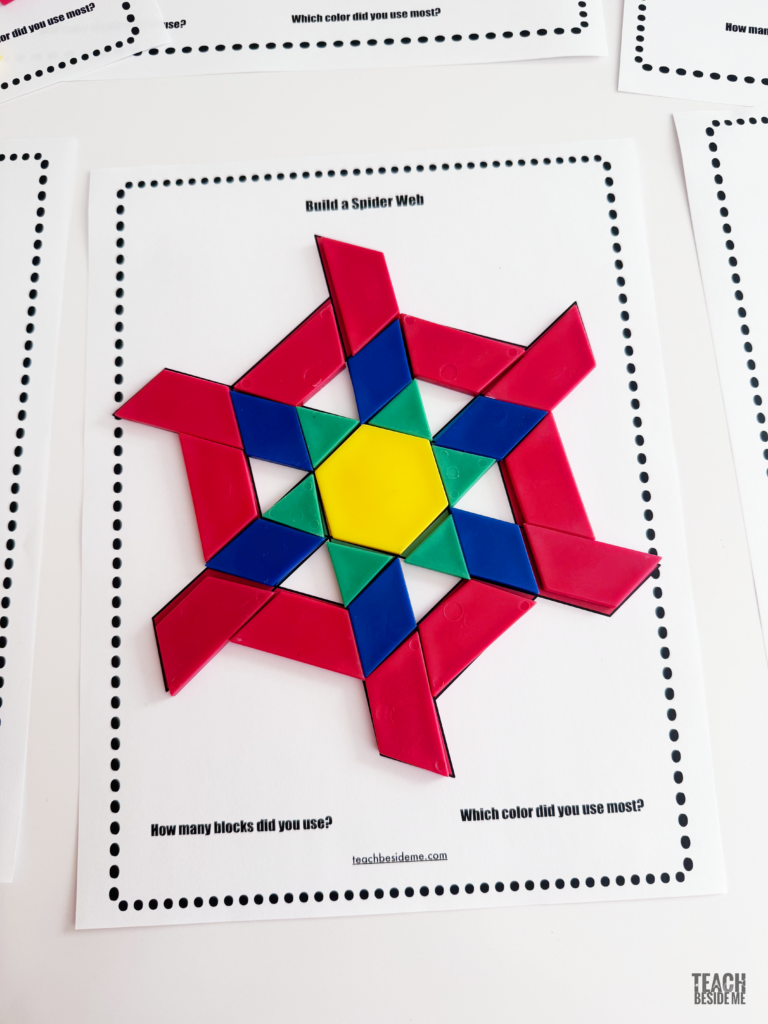 spider web pattern block halloween mat