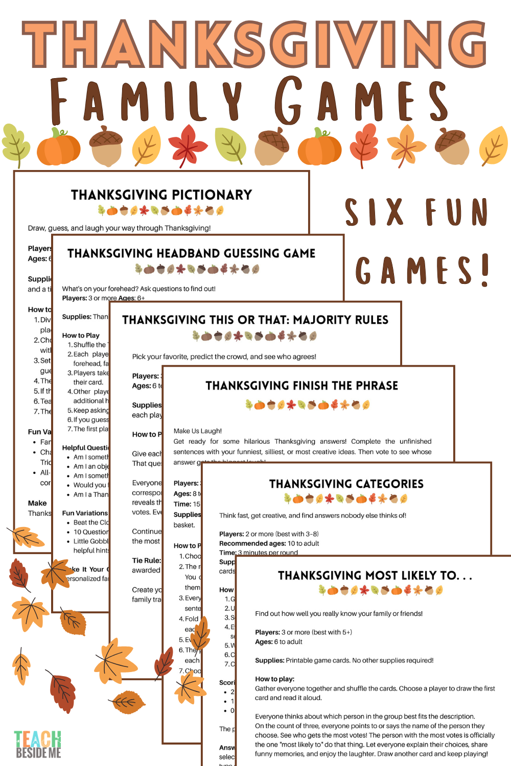 thanksgiving family games 6 printable games