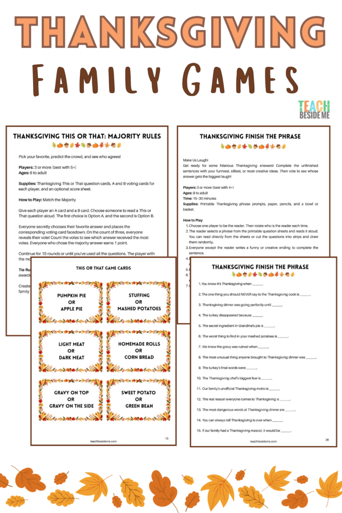 thanksgiving games this or that and finish the phrase