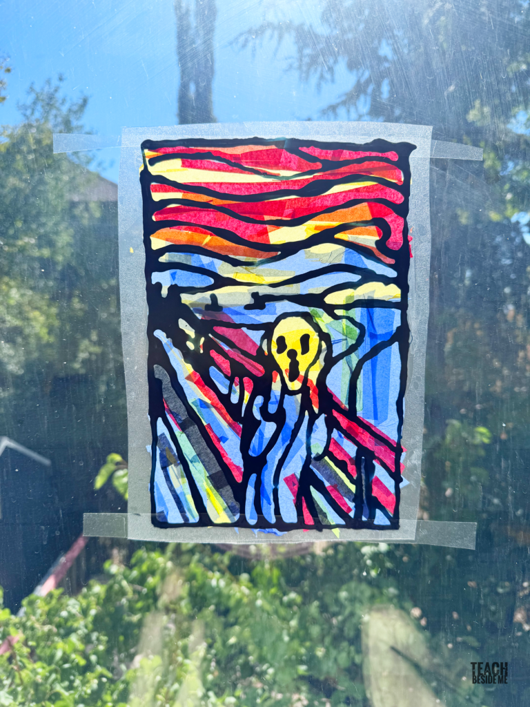 the scream- munch art for kids