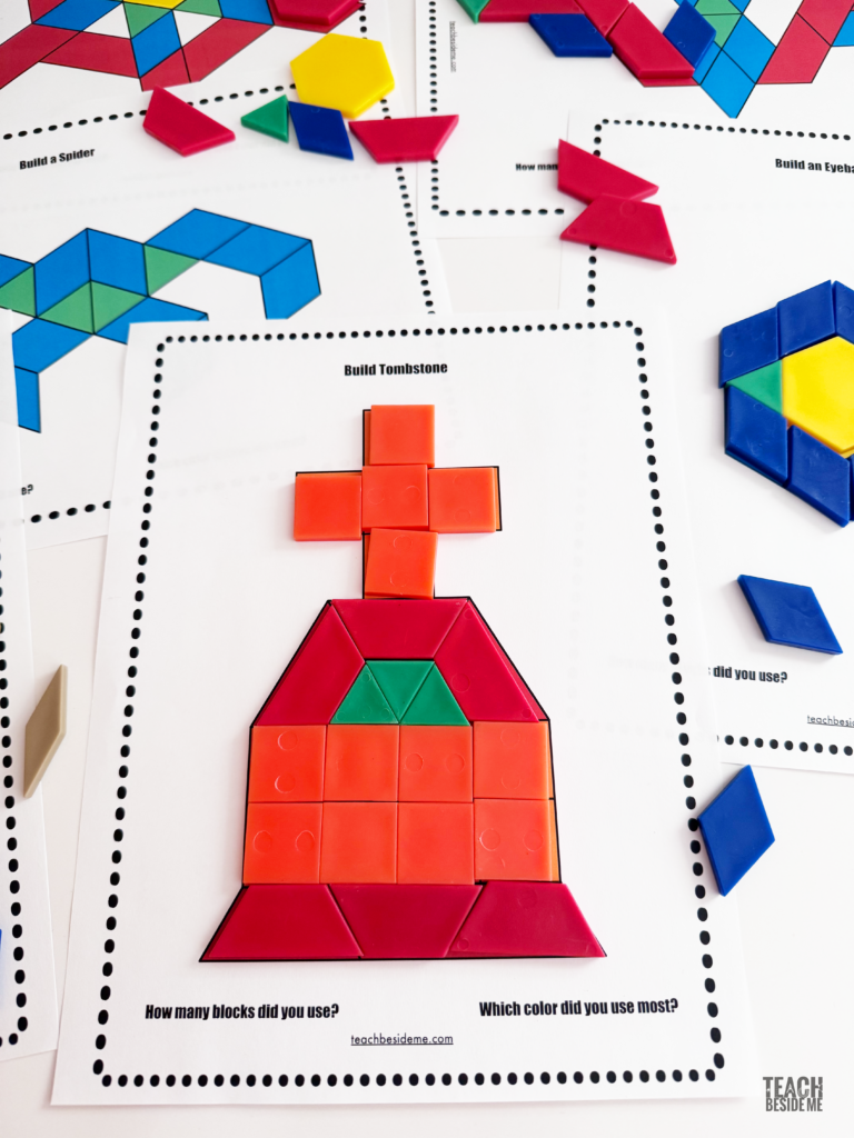 tombstone halloween pattern block mat