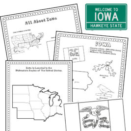 iowa geography printable