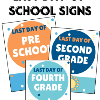 last day of school signs