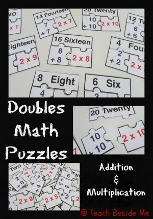 Doubles Math Puzzle Printable - Teach Beside Me